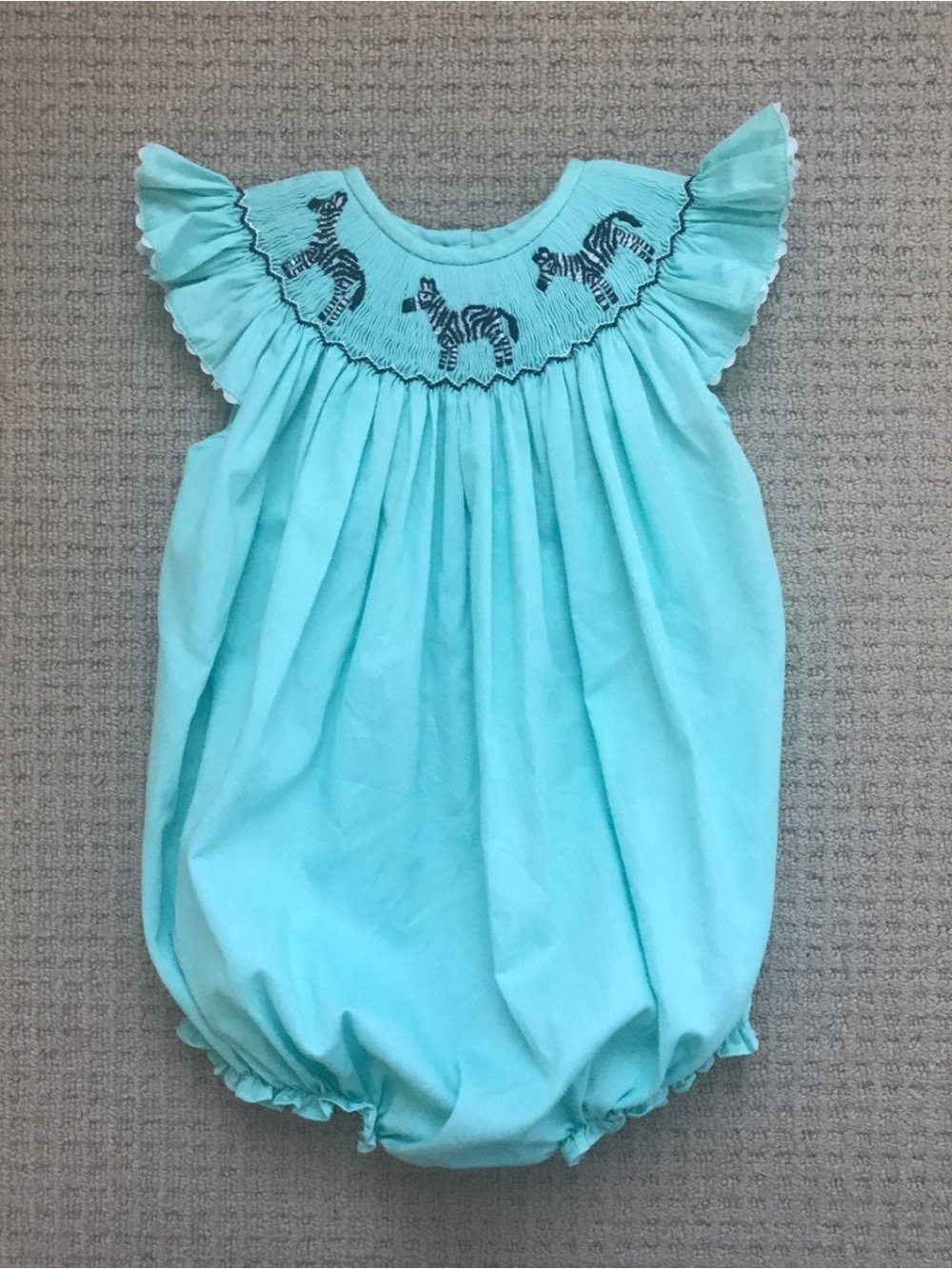 Smockingbird Smocked Zebra Bubble